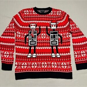 Alex Stevens Red Robot Ugly Christmas Sweater Size Large